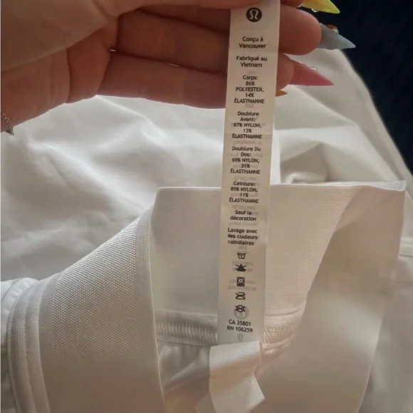 NWOT LuluLemon White Tennis Skirt Size 6 - Picture 6 of 7